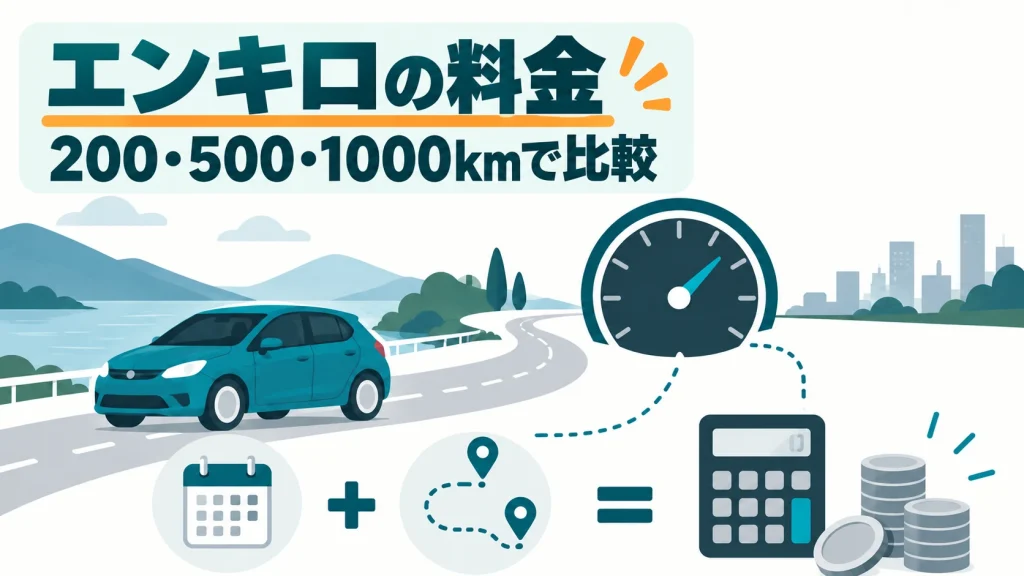 エンキロの料金を走行距離200・500・1000kmで比較する記事