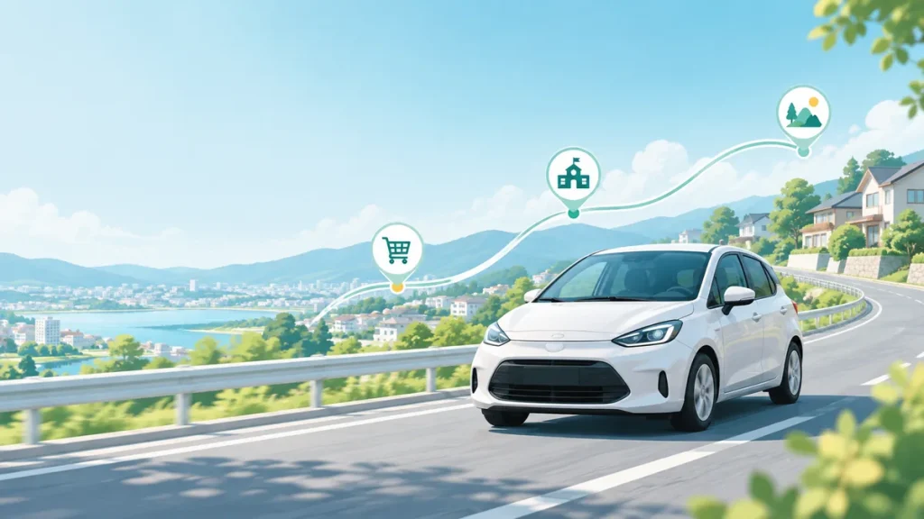 買い物・送迎・週末利用のルートを走るコンパクトカー